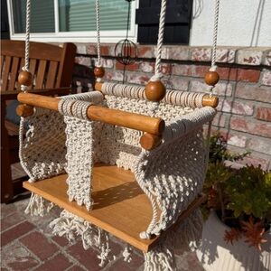 Handcrafted Macrame Baby Swing